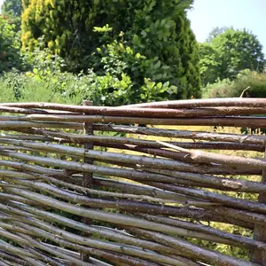 5ft x 6ft Capped Hazel Hurdle Fence Panel Premium Weave