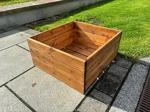 Country Kitchen Large Raised Bed Planter - Timber - L60 x W60 x H30 cm