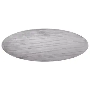 Round Viscose Area Rug 140 cm Light Grey GESI II