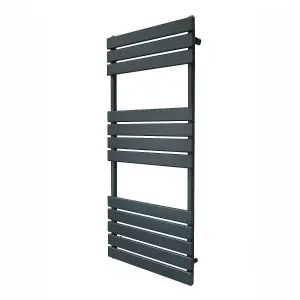 Flat Panel Towel Radiator - 1200mm x 500mm - Anthracite Grey