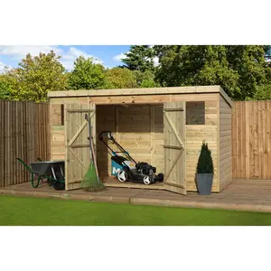 14 Ft. W x 6 Ft. D Shiplap Pent Wooden Shed