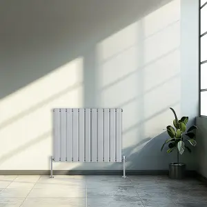 Right Radiators 600x748 mm Horizontal Single Flat Panel Designer Radiator Chrome