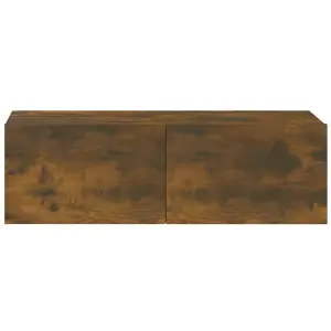 Berkfield Wall TV Cabinets 4 pcs Smoked Oak 100x30x30 cm