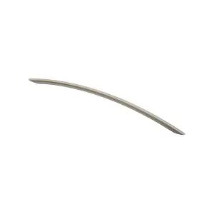 Curved Bow Cabinet Pull Handle 338 x 10mm 288mm Fixing Centres Satin Nickel