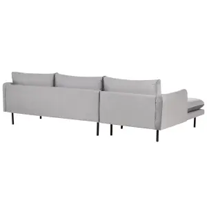 Right-Hand Corner Sofa VINTERBRO Grey Velvet Right Hand