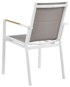 Set of 6 Garden Chairs BUSSETO Metal Grey