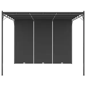 Berkfield Garden Gazebo with Side Curtain 3x3x2.25 m Anthracite