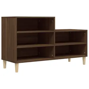 Berkfield Shoe Cabinet Brown Oak 102x36x60 cm Engineered Wood