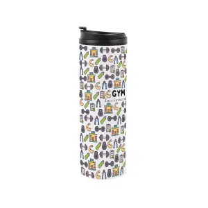 Gym Owner Travel Mug - Novelty Sports & Fitness Gift Stainless Steel Vacuum-Sealed Double-Walled Hot/Cold Drinks Travel Flask