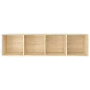 Berkfield Book Cabinet/TV Cabinet Sonoma Oak 36x30x143 cm Engineered Wood