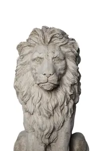 Very Large Sitting Proud Lion Statue