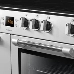 Leisure CK100C210K Freestanding Electric Range cooker with Electric Hob - Stainless steel effect