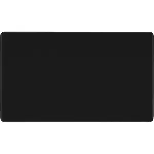 BG Screwless Flatplate Matt Black, Double Blank Plate