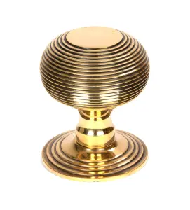 From The Anvil Aged Brass Beehive Centre Door Knob