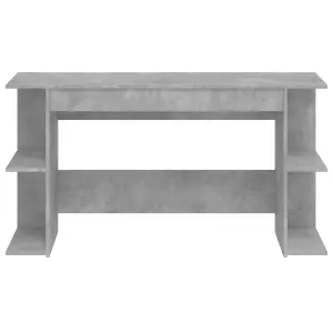 Berkfield Desk Concrete Grey 140x50x75 cm Engineered Wood