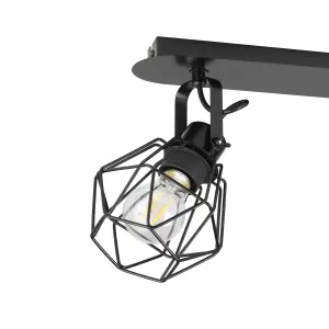 Smertrio Modern Matt Black 3 Light Spotlight