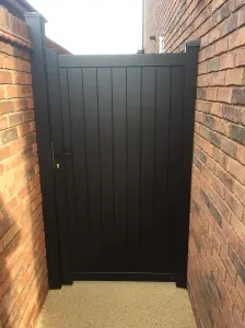 Aluminium Pedestrian Garden Gate 800x1800mm Black