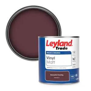 Leyland Trade Vinyl Matt Walls & Ceilings Emulsion Paint Romantic Evening (PPG1049-7) 1L