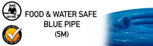 blue drinking water 1/2" hose for camping,caravans and motorhomes,5m length