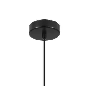 GoodHome Kaitains Matt Black Pendant ceiling light, (Dia)280mm