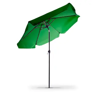 2.2m Aluminium Garden Parasol Large Tilt Patio Umbrella with Sun Shade Canopy