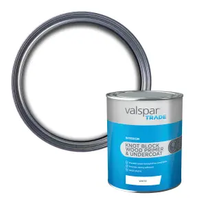 Valspar Trade White Matt Wood Primer, 1L