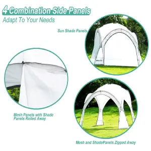 Dome Event Shelter Waterproof Gazebo UV Protection Tent & Side Walls 3.5m x 3.5m