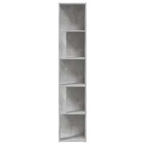 Berkfield Corner Cabinet Concrete Grey 33x33x164.5 cm Engineered Wood