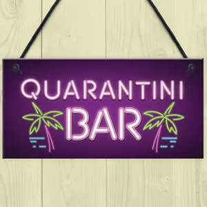 Red Ocean Novelty Quarantine Bar Signs And Plaques Quarantini Gift Bar Decor Man Cave Gifts