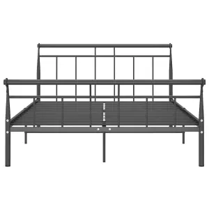 Berkfield Bed Frame Black Metal 140x200 cm