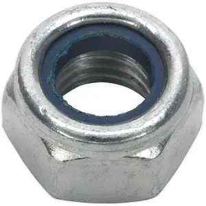 25 Pack Zinc Plated Nylon Locknut Bolts - M14 DIN 982 - 2mm Pitch for Secure Fastening