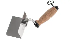 Toolty Corner Lining External Angled Trowel with Cork Handle 80x60mm Stainless Steel for Plastering Finishing DIY