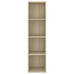 Berkfield Wall-mounted TV Cabinet Sonoma Oak 37x37x142.5 cm Engineered Wood