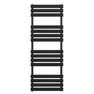 VURTU4 Designer Vertical Single Panel Radiator, 1600(H) x 600(W), Black, 613660