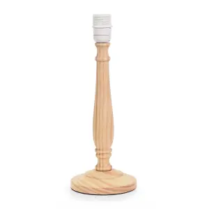 ValueLights Victoria Traditional Light Wood Candlestick Table Lamp Base