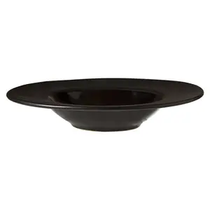 Interiors By Premier Unique Black Pasta Bowl, Durable Marble Pasta Bowl For Kitchen, Elegant Pasta Bowl For Outdoor Parties