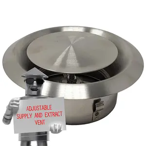 Kair Ceiling Valve 150mm - 6 inch Stainless Steel Adjustable Supply and Extract Vent