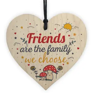 Red Ocean Handmade Friendship Gift Wooden Hanging Heart Chic Plaque Best Friend Family Christmas Gifts