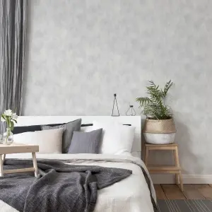 Arthouse Brushed Texture Grey Wallpaper