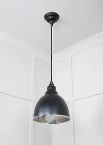 Hammered Nickel Brindley Pendant in Elan Black