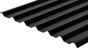 34/1000 Box Profile 0.5 Thick Black Polyester Paint Coated Roof Sheet