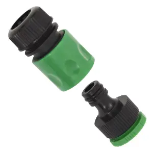 Berkfield Garden Hose with Fitting Set Green 20 m PVC