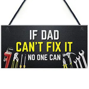 Red Ocean Dad Sign Hanging Shed Garage Sign DAD GIFT Fathers Day Birthday Gift For Dad Funny