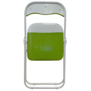 Harbour Housewares - Coloured Padded Folding Chair - Green