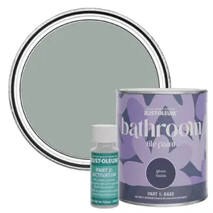 Rust-Oleum Pitch Grey Gloss Bathroom Tile Paint 750ml