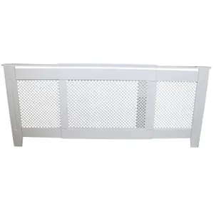 Adjustable Radiator Cover MDF White 1400mm 1920mm