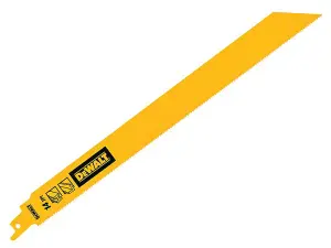 DEWALT - Bi-Metal 1in High Metal Reciprocating Blade 304mm x 14 TPI (Pack 5)