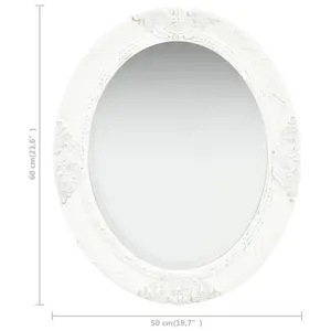 Berkfield Wall Mirror Baroque Style 50x60 cm White