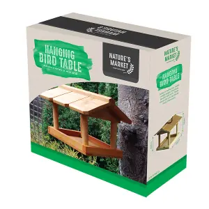 Nature's Market Hanging Wooden Bird Table