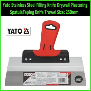 Yato Stainless Steel Filling  Drywall Plastering SpatulaTaping  Trowel Size: 250mm - 10"